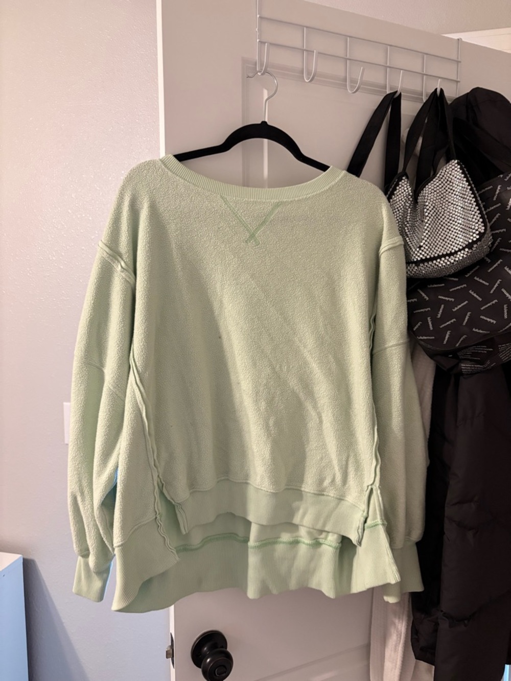 aerie Mint Green Oversized Pullover Sweatshirt